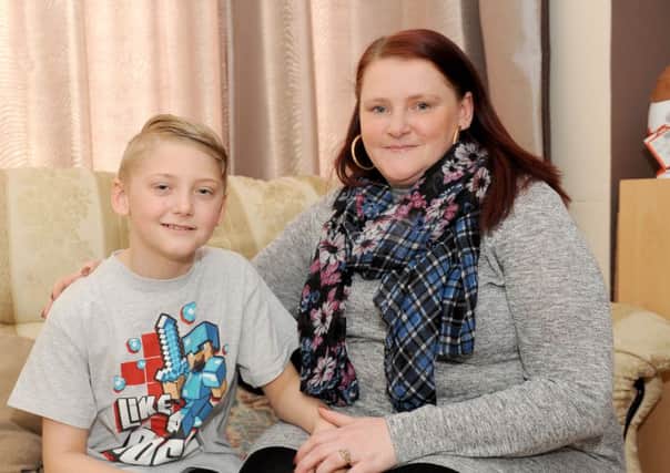 Michelle Waites (33), with her son Bradley (10)
