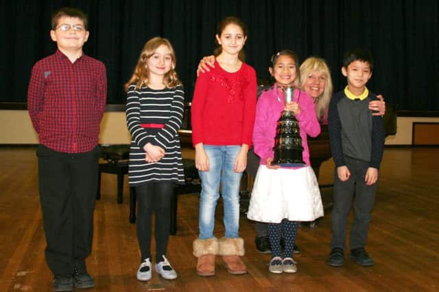 Youngsters who took part in the festivals piano competition