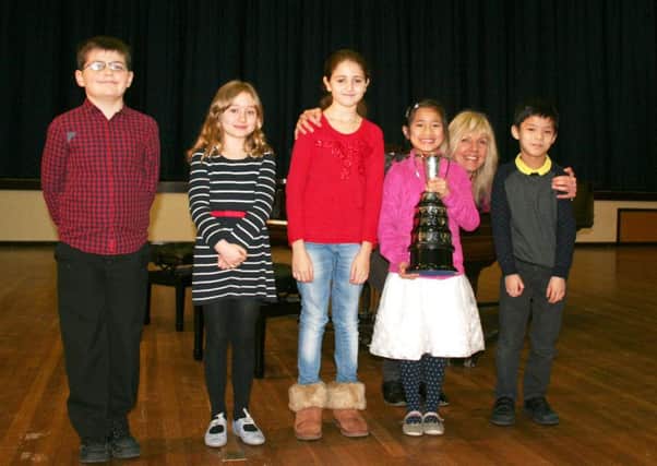 Youngsters who took part in the festivals piano competition