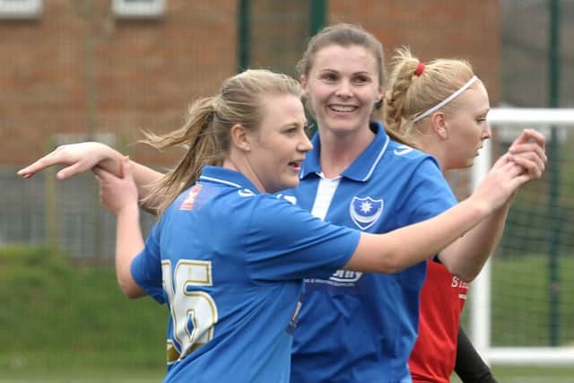 Emma Sherwood, left, with Nadine Bazan. Picture: Mick Young