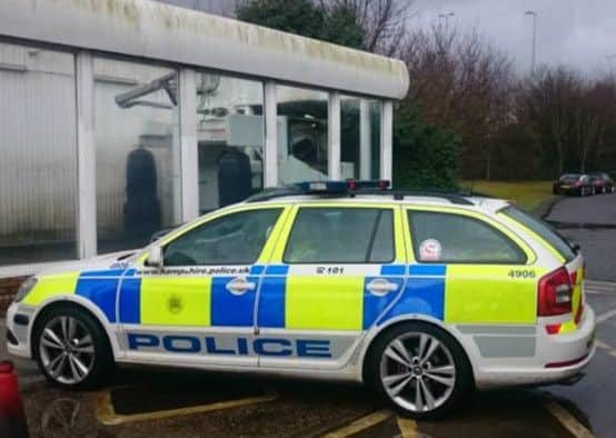 Police at the Tesco site