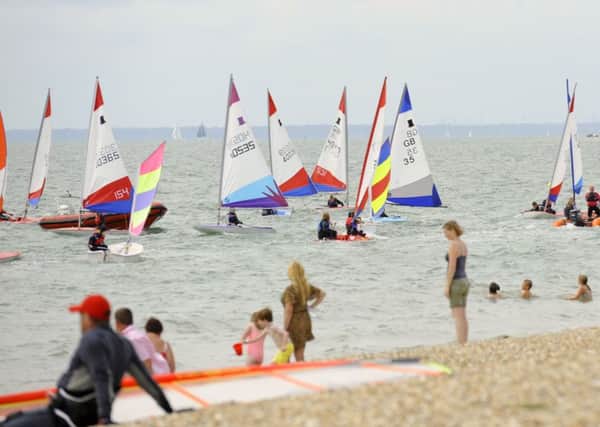 Stokes Bay has lovely views across the Solent