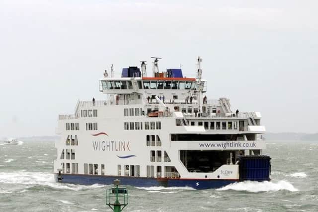 The St Clare Wightlink ferry
Picture: Malcolm Wells (150826-1887c)