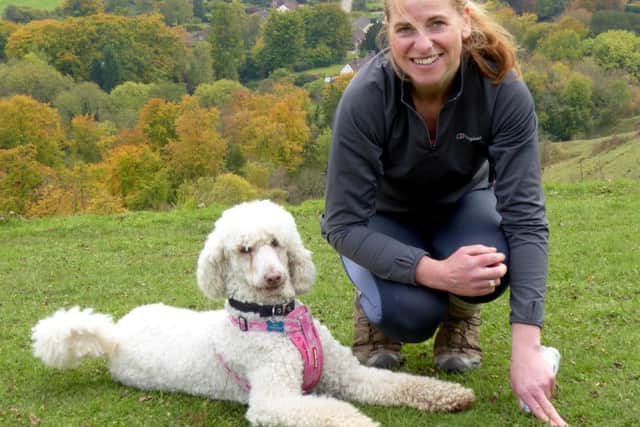 A healthier Mavis with her new owner Sally Firth