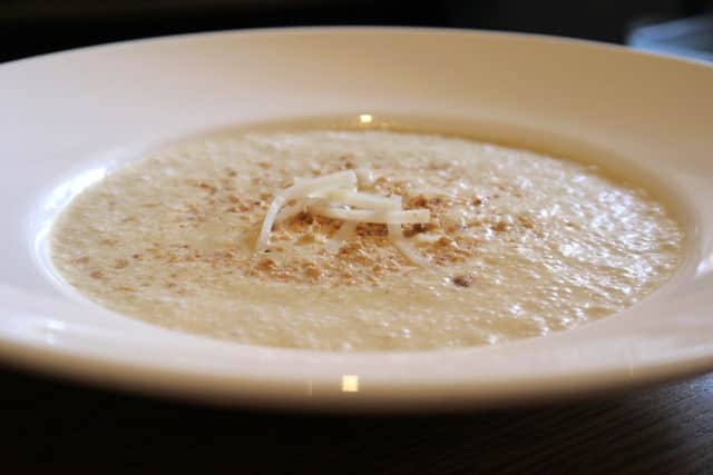 Roasted leek and celeriac soup with a hint of the six nations