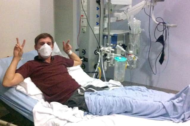TB patient Caleb Salero was left practically bedbound