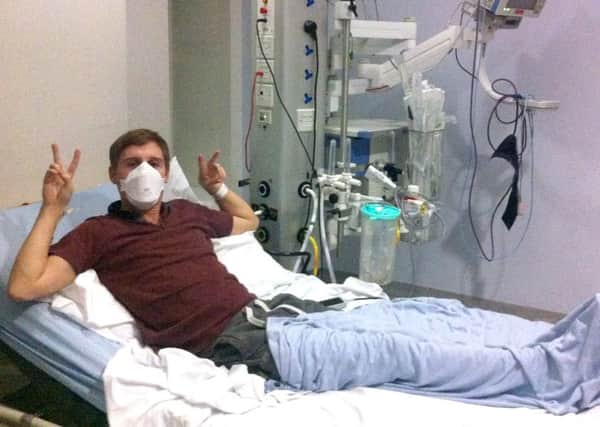 TB patient Caleb Salero was left practically bedbound