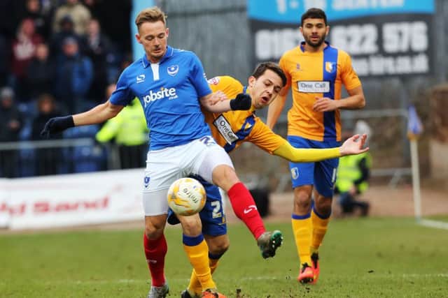 Adam McGurk attempts to inspire the Blues after coming off the bench at Mansfield. Picture: Joe Pepler
