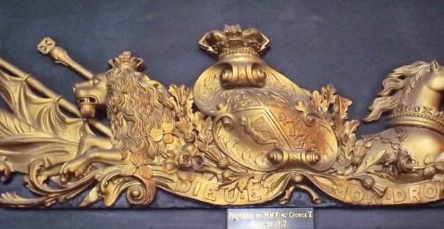 One of a pair of panels from the Royal Yacht Alberta.