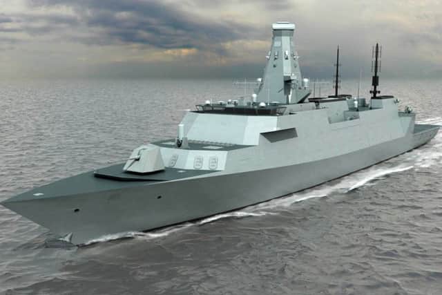 A computer-generated picture of the forthcoming Type 26 warship