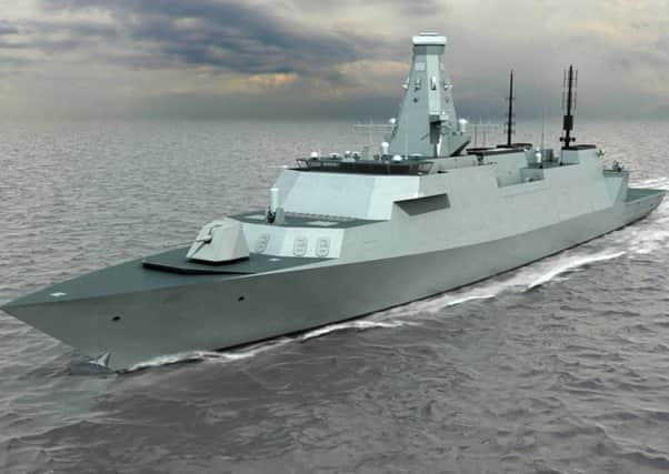 A computer-generated picture of the forthcoming Type 26 warship