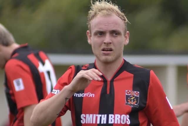 Fareham Town attacker Ashley Tattersall    Picture: Neil Marshall