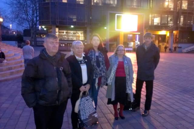 A group assembled in Guildhall Square, Portsmouth last night for a vigil in memory of those who died in the terror attacks in Brussels