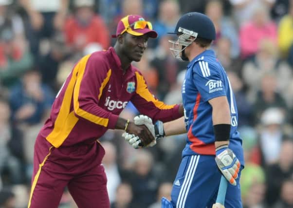 Darren Sammy playing at the Ageas Bowl for the West Indies in 2012. Picture: Robin Jones