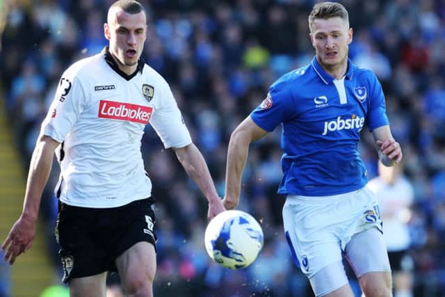Michael Smith in action against Notts County. Picture: Joe Pepler