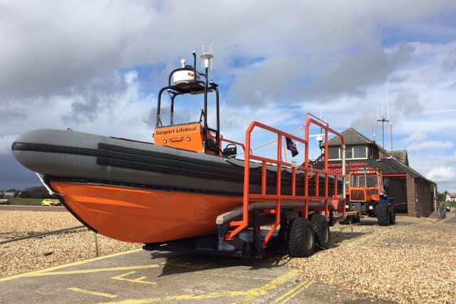 The Gafirs lifeboat on the slipway