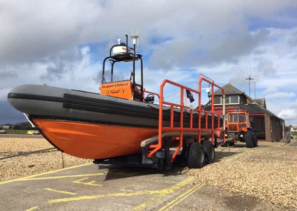 The Gafirs lifeboat on the slipway
