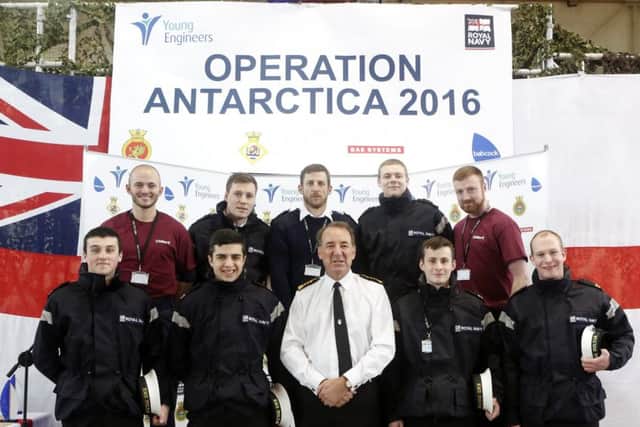 TEAM EFFORT The team which hosted Operation Antarctica at HMS Sultan Picture: Jason Kay