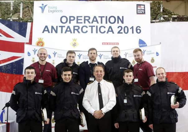 TEAM EFFORT The team which hosted Operation Antarctica at HMS Sultan 		           Picture: Jason Kay