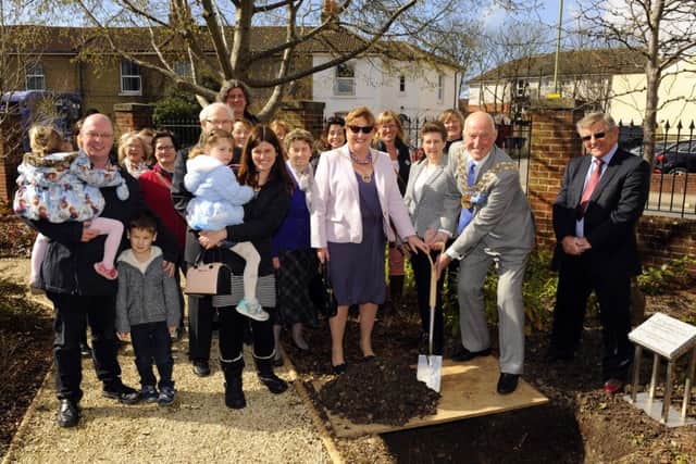 The Mayor of Fareham Mike Ford helped to move Wykeham House's time capsule from the school to Westbury Manor Museum Picture:  Malcolm Wells (160329-1468)