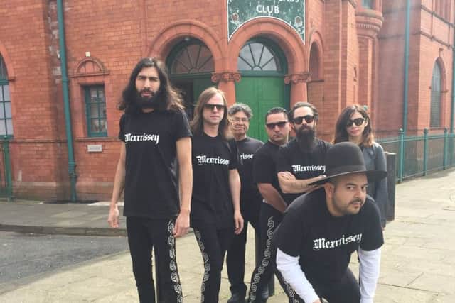 Mexrrissey outside Salford Lads Club in Manchester. Picture by Laura Agustin