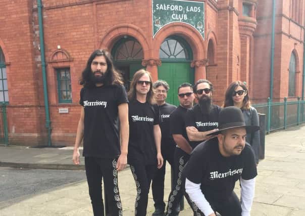 Mexrrissey outside Salford Lads Club in Manchester. Picture by Laura Agustin