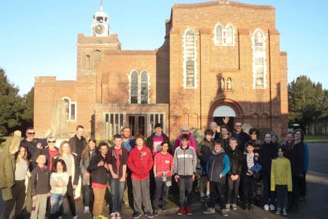 SUNNY WALK Churchgoers walked five kilometres around Fareham to raise money for Sport Relief