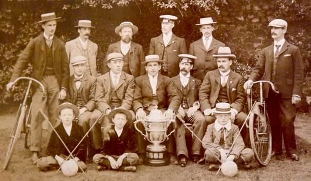 A fine group of sportsmen  in Guernsey in Edwardian days.