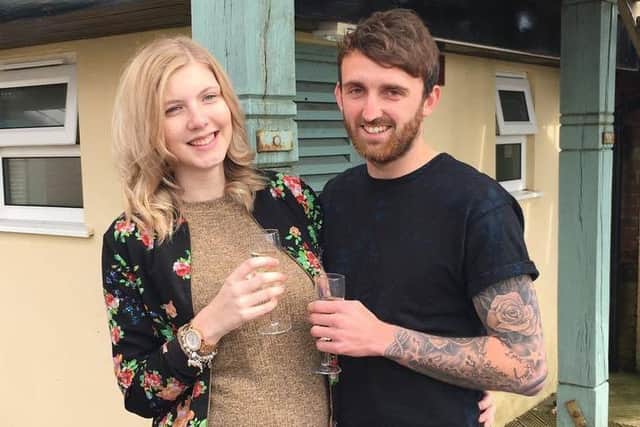 Jamie Wrapson proposed to Sophie Hughes using a banner on the back of a plane