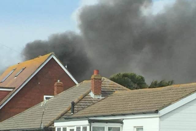Major fire in Southwood Road, Hayling Island