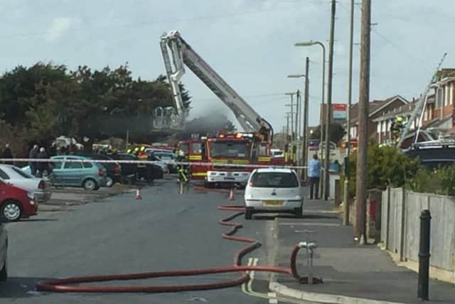 Major fire in Southwood Road, Hayling Island