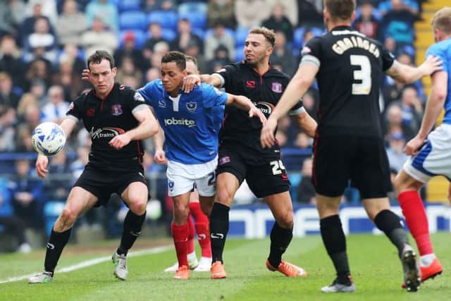 Kyle Bennett in the thick of the action during today's game Picture: Joe Pepler