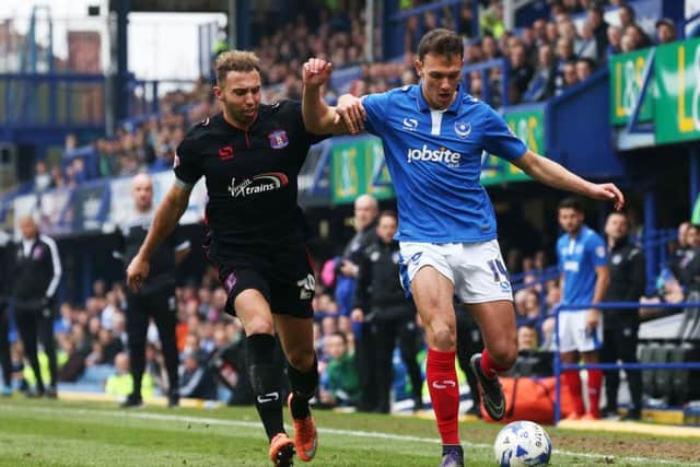 Carlisle striker Hallam Hope, left Picture: Joe Pepler