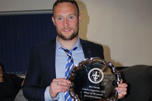 London Pompey Supporters Club player of the season Ben Davies    Picture: Gemma Raggett