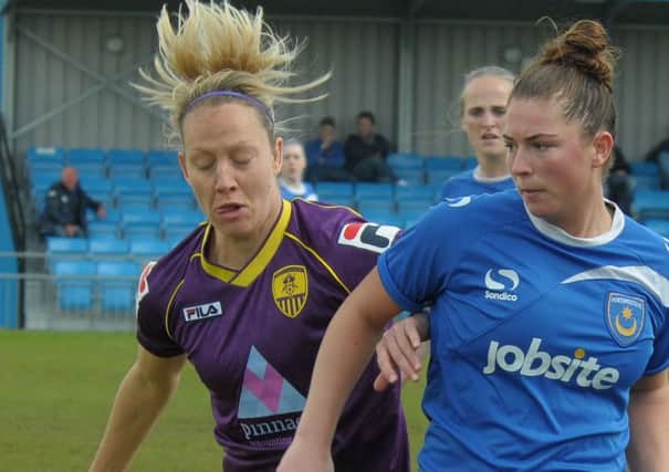 Molly Clark, right, netted for Pompey Ladies