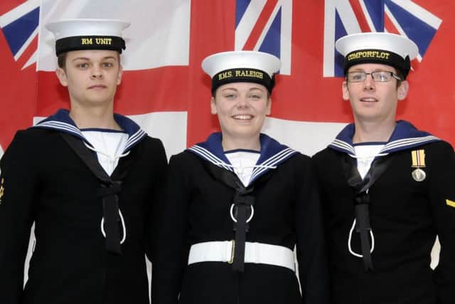 From left, logistician Joe Docherty, trainee logistician Grace Docherty and leading hand Luke Docherty Picture: Dave Sherfield