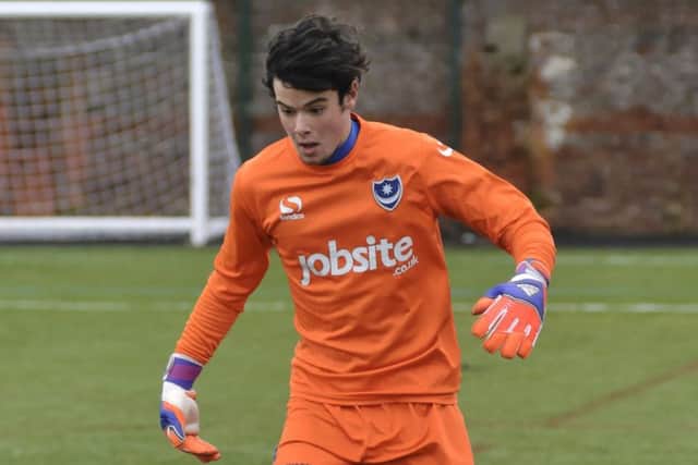 Pompey Academy goalkeeper Nick Hall Picture: Neil Marshall