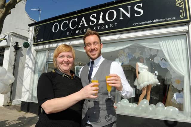 Occasions owners Elena Molchan and James Wadey are all smiles 
Picture Ian Hargreaves  (160549-1)