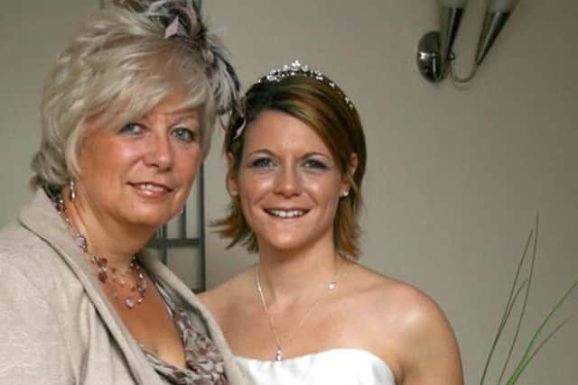 Carly Mackie with her late mother Anne Ford