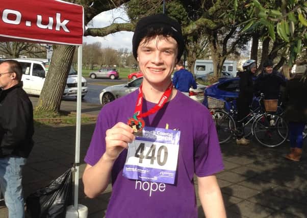 Theo Hornsey, who ran a half-marathon a year after a cancer diagnosis