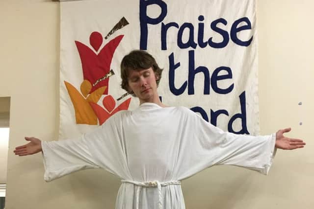 Sean Ridley in the title role of Hayling Musical Society's Jesus Christ Superstar