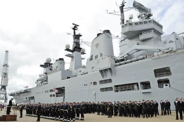 The decommissioning ceremony of HMS Illustrious in 2014