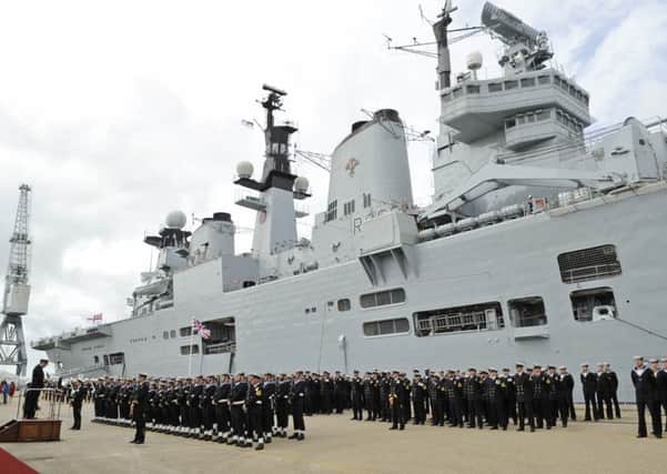 The decommissioning ceremony of HMS Illustrious in 2014