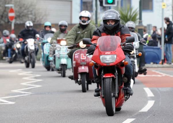 Around 200 bikers attended the funeral of Daniel Stone 
Pictures: Sarah Standing (160605-1597)