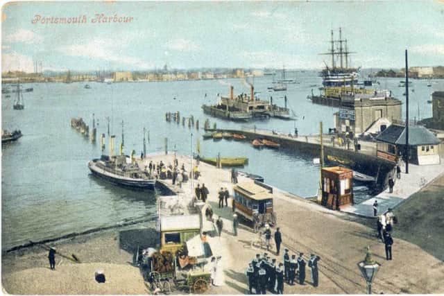 STEAM-POWERED The floating bridge approaches Gosport