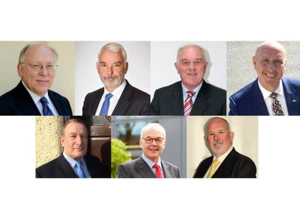 The candidates in the 2016 Police and Crime Commissioner election.
Top row, from left, Don Jerrard (Ind), Michael Lane (Con), Robin Price (Lab), Roy Swales (Ukip)

Bottom row, from left, Richard Adair (Lib Dem), Simon Hayes (Ind), Steve Watts (Zero Tolerance Policing Ex Chief)