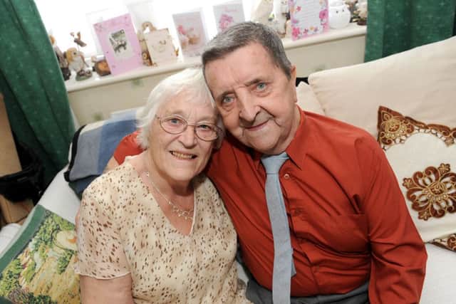 Patricia Morrison, 80 and husband Thomas Morrison, 80, celebrated their diamond wedding this month.
Picture: Sarah Standing.