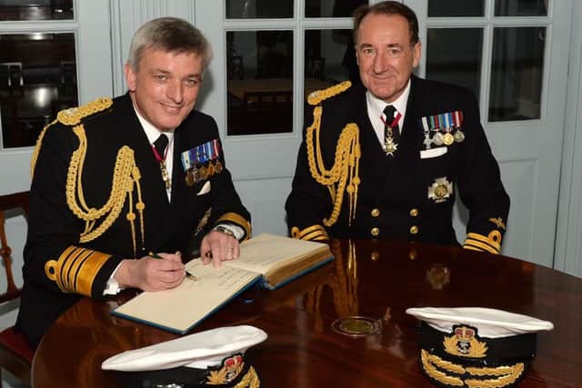 Admiral Sir Philip Jones (left) who has taken over as the new head of the Royal Navy as his predecessor Admiral Sir George Zambellas (right) steps down after 35 years of service.
Picture: Guy Pool/MoD Crown Copyright/PA Wire