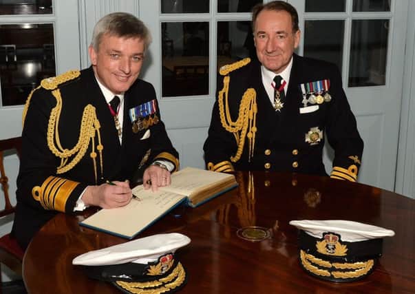 Admiral Sir Philip Jones (left) who has taken over as the new head of the Royal Navy as his predecessor Admiral Sir George Zambellas (right) steps down after 35 years of service.
Picture: Guy Pool/MoD Crown Copyright/PA Wire