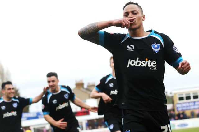 Kyle Bennett rounded off the scoring as Pompey beat Dagenham 4-1 Picture: Joe Pepler
